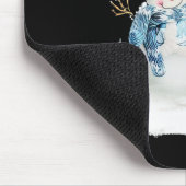 Rode langharige teckel Santa Dog Kerstsneeuw Muismat (Hoek)