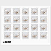 Rode langoest (Pterois volitans) Vierkante Sticker (Vel)