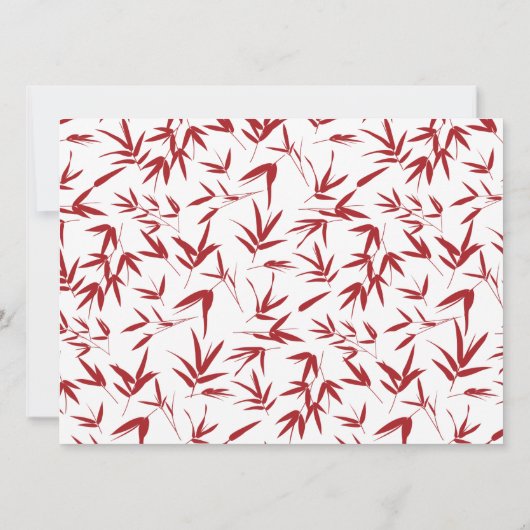 Rode Lantaarn Dubbel Geluk Chinese Huwelijk Kaart (Achterkant)