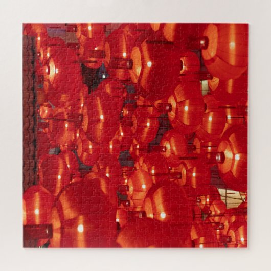 Rode Lantaarns Chinees Nieuwjaar Legpuzzel (Horizontaal)
