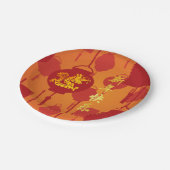 Rode Lantaarns Chinese Draak Nieuwjaar PPP Papieren Bordje (Gekanteld)