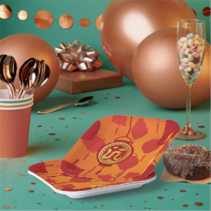 Rode Lantaarns Chinese Slang Nieuwjaar SqP Papieren Bordje