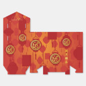Rode Lantaarns Chinese Slang Nieuwjaar TFB gunstbo Bedankdoosjes (Ongevouwen)