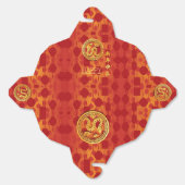 Rode Lantaarns Chinese Slang Nieuwjaar TOFB Bedankdoosjes (Ongevouwen)