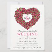 Rode lantaarntulpen die de huwelijksuitnodiging va kaart (Voorkant)