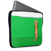 Rode lapjeskat scheurt papieren laptophoes laptop sleeve (Voorkant Rechts)