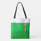 Rode lapjeskat scheurt papieren serveerblad tote bag (Achterkant)