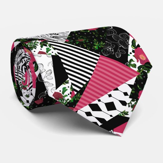 rode lappendeken, populair, lappendeken stropdas (Opgerold)