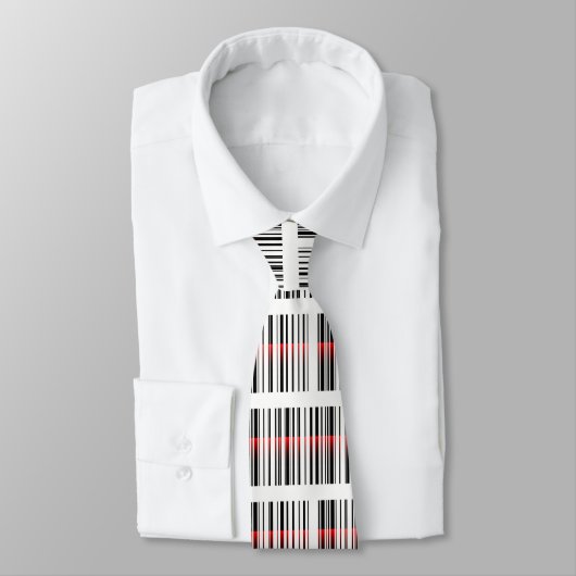 Rode Laser en Barcode Ontwerp Stropdas (Gebonden)