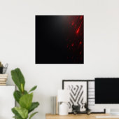 Rode Laser Regen Poster (Thuiskantoor)
