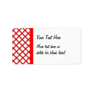 Rode Lattice Aangepast Avery Label