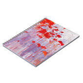 Rode Lavendel Poppy Drip Abstract Notitieboek (Linkerzijde)