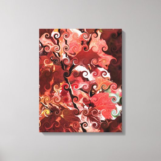 RODE LEAVES CANVAS AFDRUK (Voorkant)