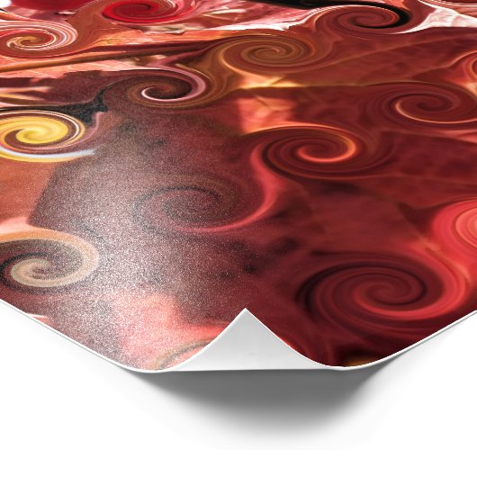 RODE LEAVES FOTO AFDRUK (Hoek)