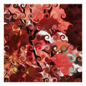 RODE LEAVES PERFECT POSTER (Voorkant)