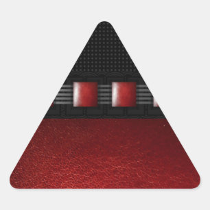 Rode lederen zwarte textuur sticker