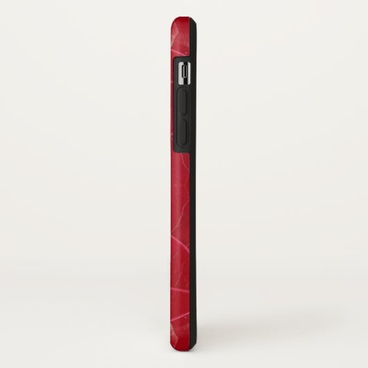 Rode leerlook Case-Mate iPhone case (Achterkant/links)