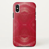 Rode leerlook Case-Mate iPhone case (Achterkant)