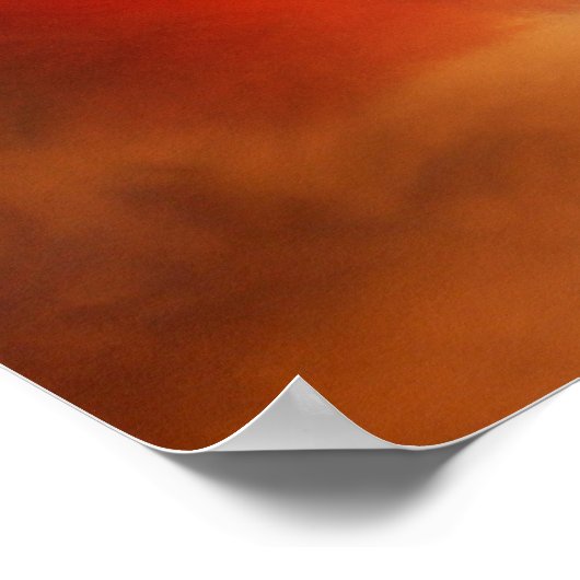 Rode leeuwen in zonnewolken poster (Hoek)