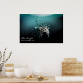 Rode leeuwenvis (Pterois volitans ,Linnaeus, 1758) Poster (Keuken)