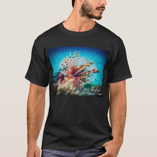 Rode leeuwvis  T-shirt (Voorkant)