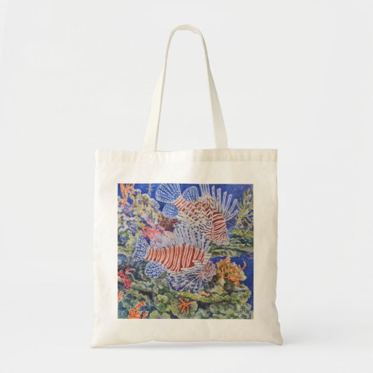 Rode Leeuwvis Tote Bag (Voorkant)
