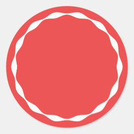 Rode lege cirkel op maat gemaakt kruidensticker ronde sticker