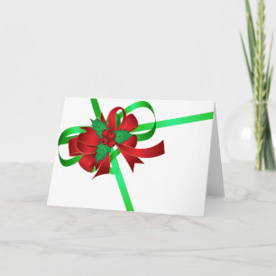 Rode Lege Kerstmis van de Bes van de Hulst van het Feestdagen Kaart