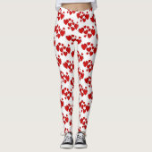 Rode Leggings met mooie harten (Voorkant)