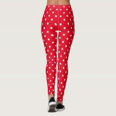 Rode Leggings met Witte Stippen (Achterkant)