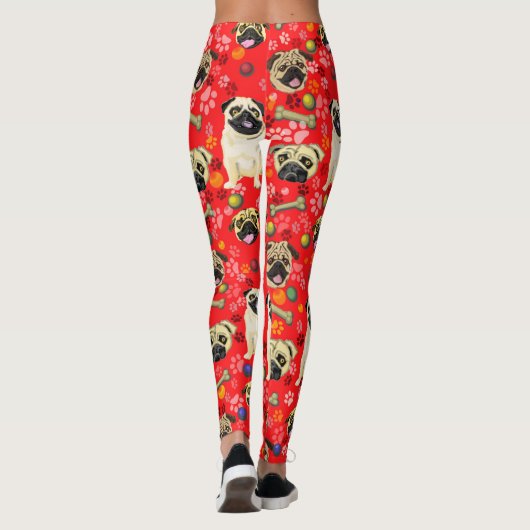 Rode Leggings voor afdrukken (Achterkant)