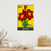 Rode Lelie Bloem - Luciferdoosje Print - Esthetisc (Keuken)