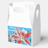 Rode Lelie Bloem Thee Feest Cake Favor Dozen Bedankdoosjes (Geopend)