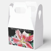 Rode Lelie Bloemen Bruiloft Taart Favor Dozen Bedankdoosjes (Geopend)