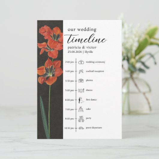 Rode Lelie Hollandse Meester Schilderij Programmakaart (Staand voorkant)