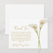 Rode Lelie Rouwkaart Bedankt  (Voorkant / Achterkant)