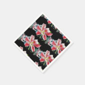 Rode Lelie Shabby Chic bloemservies Servet (Hoek)