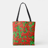 Rode Lelies Tote Tas (Achterkant)