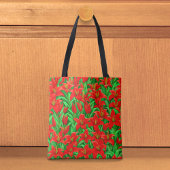 Rode Lelies Tote Tas