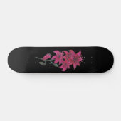 Rode Lelies Waterverf Persoonlijk Skateboard (Horizontaal)