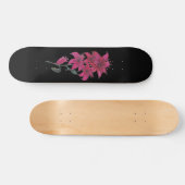 Rode Lelies Waterverf Persoonlijk Skateboard (Horizontaal)