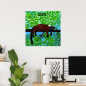 Rode Lemur Dierenposter Chill! Poster (Thuiskantoor)