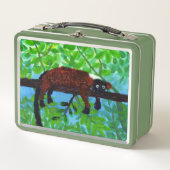 Rode Lemur Ontspannend Grappig Dier (Voorkant)