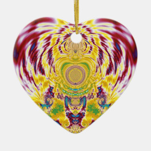 Rode Lente Keramisch Ornament