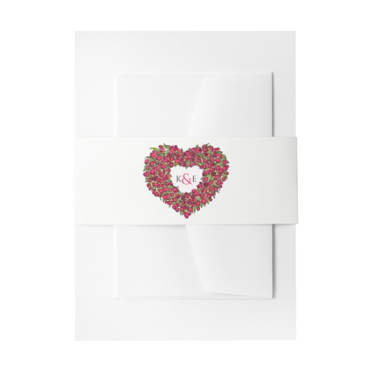 Rode lente tulpen tekenen hart bruiloft uitnodigingen wikkel (Voorkant Voorbeeld)