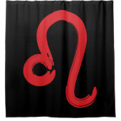 Rode LEO Sterrenbeeld Juli Augustus Verjaardag Ast Douchegordijn (Voorkant)