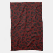 Rode Leopard Print Keukenhanddoek (Verticaal)