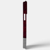 Rode leren en geborsteld stalen print Case-Mate iPhone case (Achterkant / Rechts)