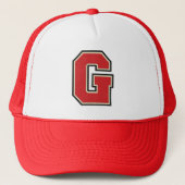 Rode letter "G" Trucker Pet (Voorkant)