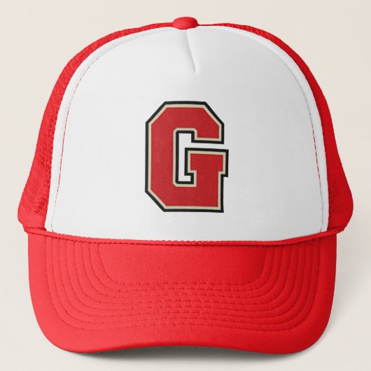 Rode letter "G" Trucker Pet (Voorkant)